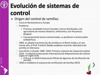 Sistemas de Control de Calidad de Semillas, Por Gonzalo Tejada, FAO-RLC