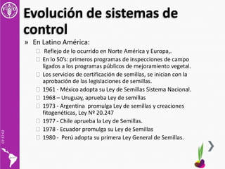 Sistemas de Control de Calidad de Semillas, Por Gonzalo Tejada, FAO-RLC