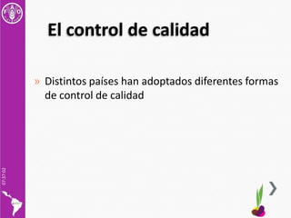 Sistemas de Control de Calidad de Semillas, Por Gonzalo Tejada, FAO-RLC
