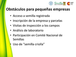 Seguridad Semillera para la Seguridad Alimentaria, Por Allan Hruska