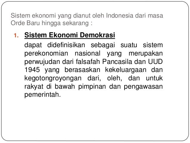 3 Sistem Ekonomi Indonesia