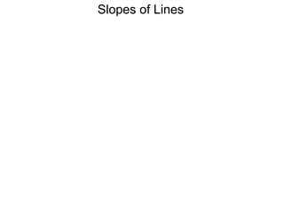 Slopes of Lines
 