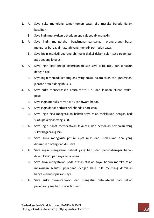 Soal cerita matematika psikotes