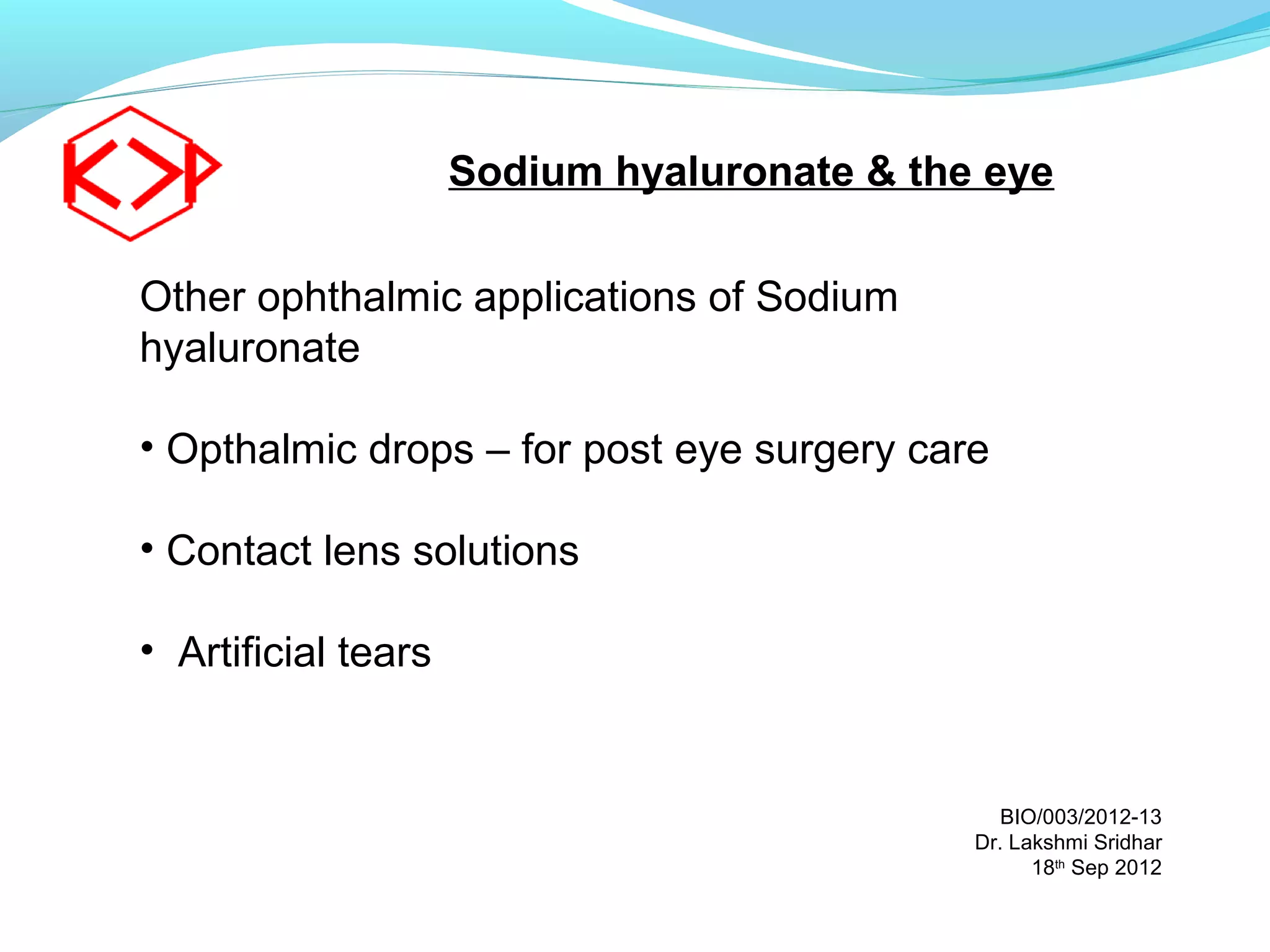 3 sodium hyaluronate pharma | PPT