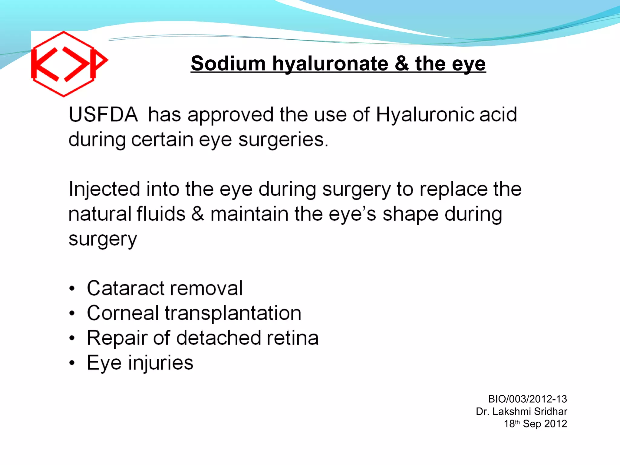 3 sodium hyaluronate pharma | PPT