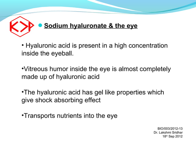 3 sodium hyaluronate pharma | PPT