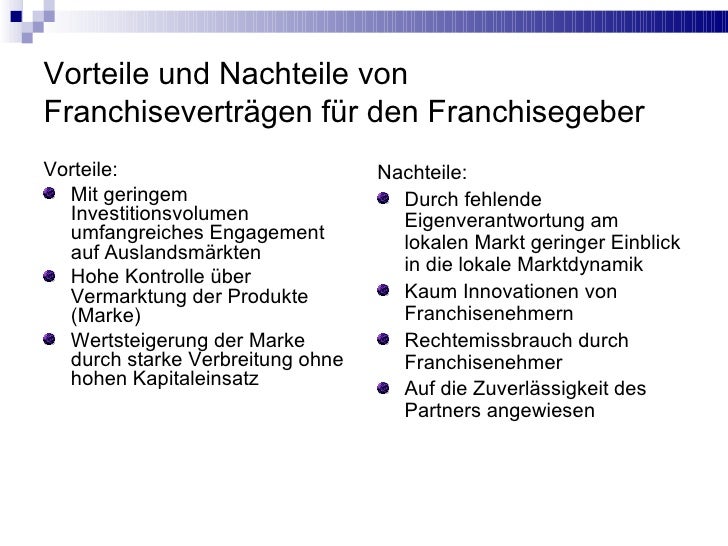 Vor Und Nachteile Von Franchising de.slideshare.net