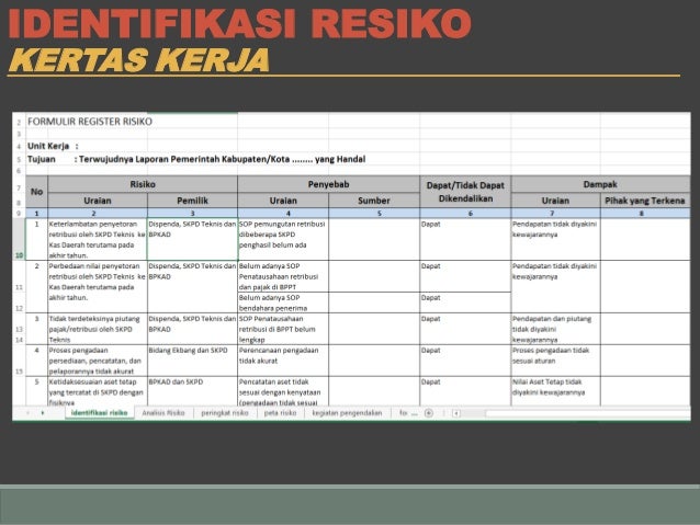 Sistem Pengendalian Intern Pemerintah (RESIKO)