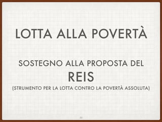 UN NUOVO TERZO SETTORE
SFIDE:
FORMAZIONE
QUALITÀ PROGETTUALITÀ
QUALITÀ AZIONE SOCIALE
ORGANIZZAZIONE
INNOVAZIONE
30
 