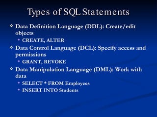 Sql Overview | PPT