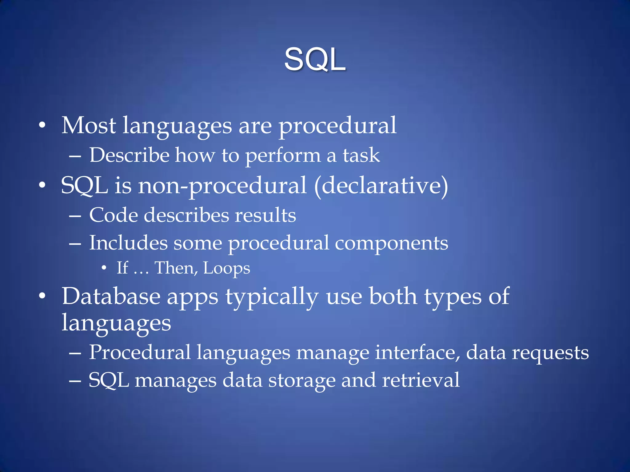 3 sql overview | PPT