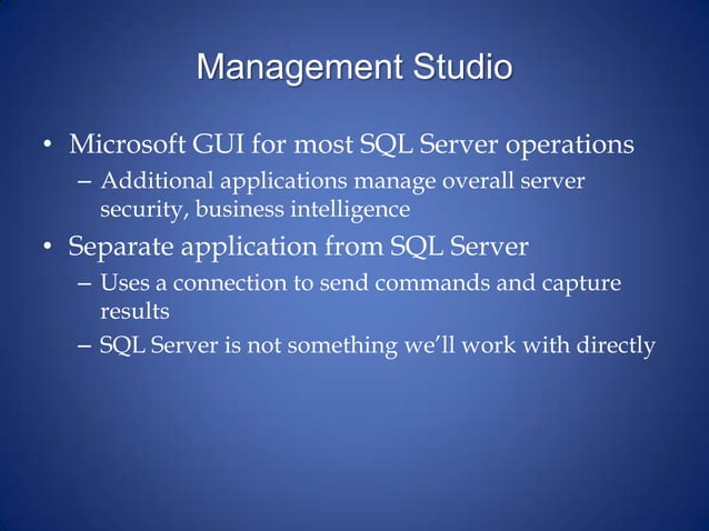 3 sql overview | PPTX