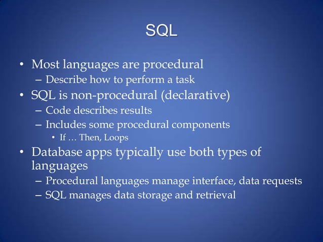 3 sql overview | PPTX
