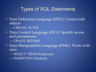3 sql overview | PPTX