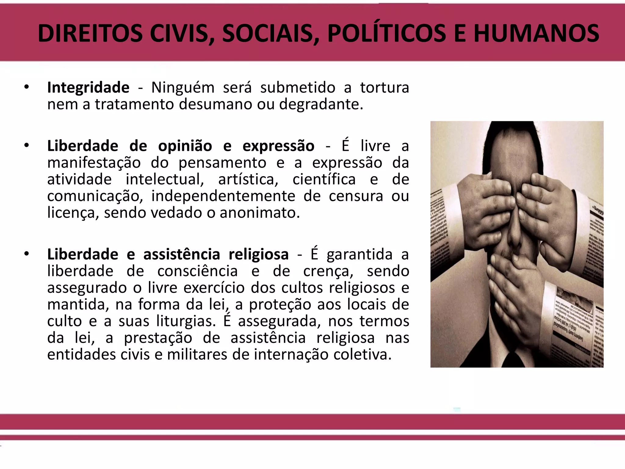 Sociologia - direitos civis, sociais, políticos e humanos | PDF