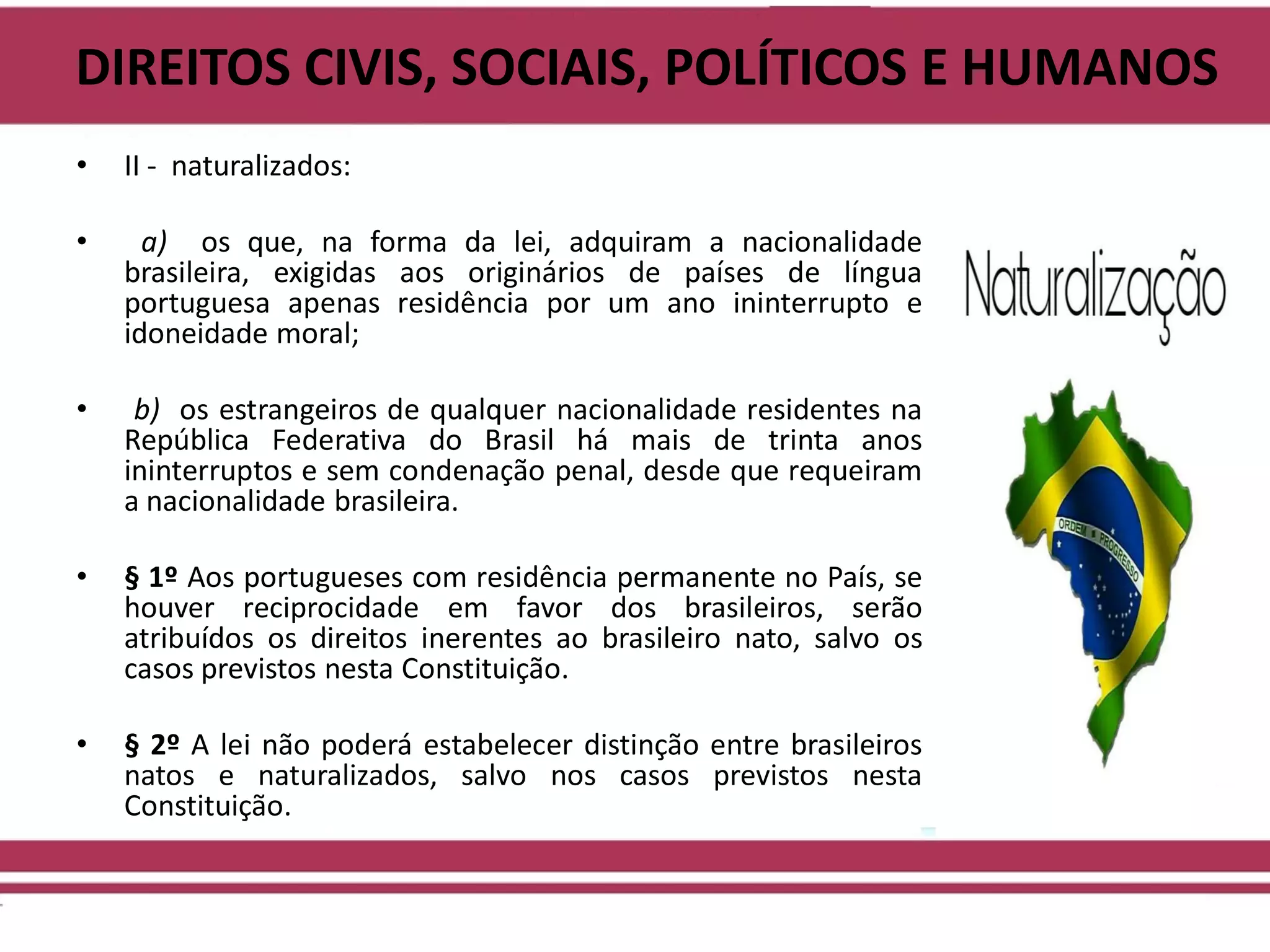 Sociologia - direitos civis, sociais, políticos e humanos | PDF