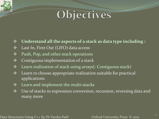 3. Stack - Data Structures using C++ by Varsha Patil | PPTX