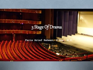 3 Stage Of Drama
Farie Arief Rahman, S.Sos, M.M..
 