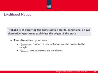 Statistical approaches for the interpretation of DNA evidence | PDF