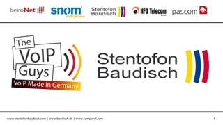 www.stentofonbaudisch.com | www.baudisch.de | www.companel.com 1 
 