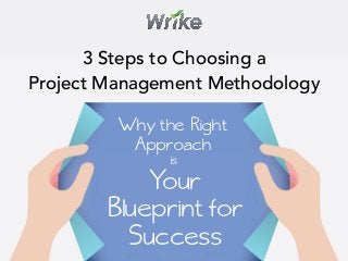 is
Why the Right
Approach
3 Steps to Choosing a
Project Management Methodology
Your
Blueprint for
Success
 