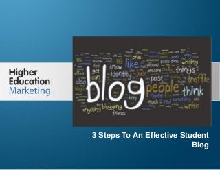 3 Steps to Create an Effective Student
Blog

3 Steps To An Effective Student
Blog
Slide 1

 