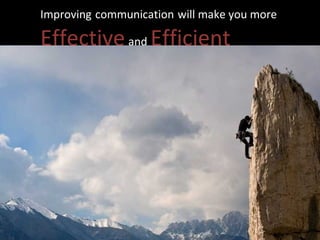 Improving   communication   will make you more  Effective   and   Efficient 