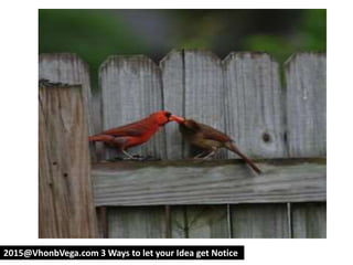 2015@VhonbVega.com 3 Ways to let your Idea get Notice
 