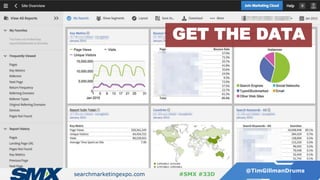 searchmarketingexpo.com
@TimGillmanDrums
#SMX #33D
GET THE DATA
 