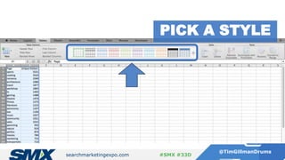 searchmarketingexpo.com
@TimGillmanDrums
#SMX #33D
PICK A STYLE
 