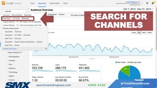 searchmarketingexpo.com
@TimGillmanDrums
#SMX #33D
SEARCH FOR
CHANNELS
 