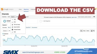 searchmarketingexpo.com
@TimGillmanDrums
#SMX #33D
DOWNLOAD THE CSV
 