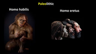 Paleolithic
Homo eretusHomo habilis
 