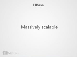 HBase




Massively scalable
 
