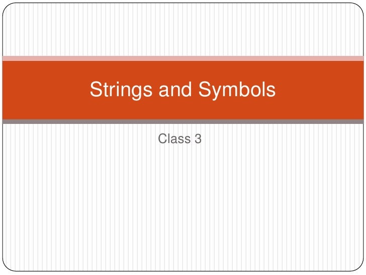 3 Strings Symbols