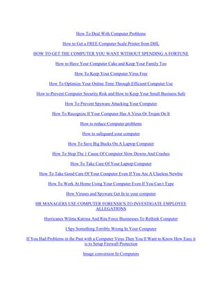 3 summer computer tips