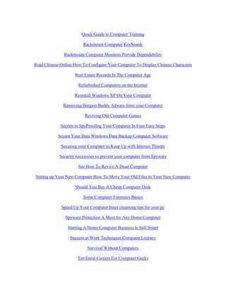 3 summer computer tips