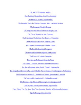 3 summer computer tips