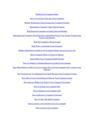 3 summer computer tips