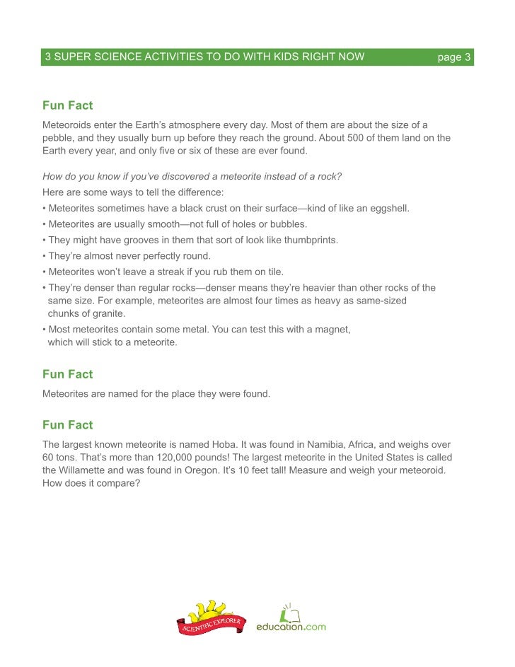 3 Super Science Activities