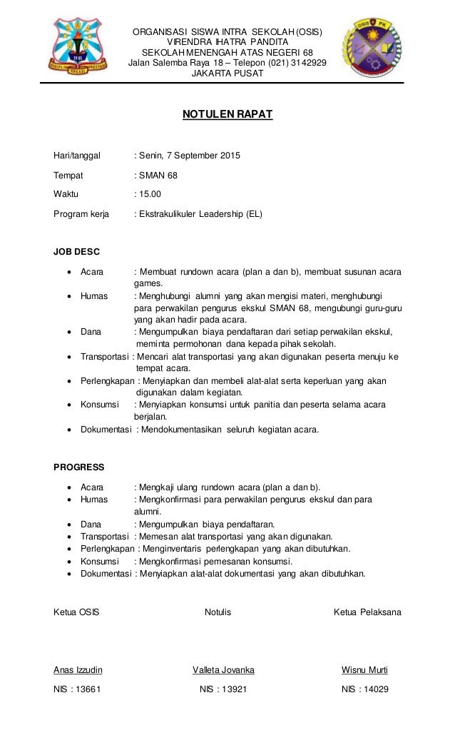 Saya berharap agar sobat semuanya dalam keadaan yang terbaik dan tidak kekurangan suatu ap Contoh Surat Undangan Rapat Osis