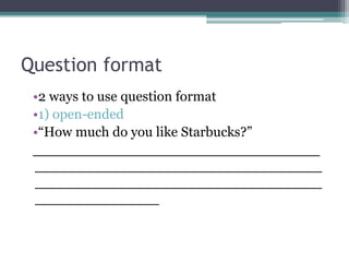 3 survey, questionaire, graphic techniques | PPTX