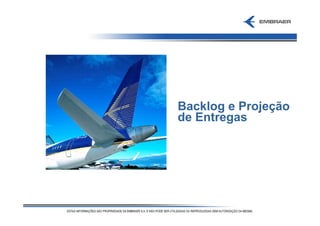 Backlog e Projeção
de Entregas
 