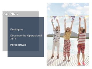 AGENDA



  Destaques

  Desempenho Operacional
  3T11

  Perspectivas
 