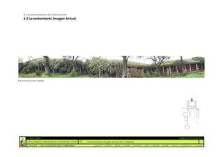 4. Levantamientos de información
     4.3 Levantamiento Imagen Actual




Panorámica Patio Interior




       :: CASA FONTT                                                                                                                                           ::ANÁLISIS PATOLÓGICO
        Colina, Región metropolitana de Santiago, Chile    Levantamiento Imagen actual de la vivienda
        U. DE CHILE   _ FAC. DE ARQUITECTURA Y URBANISMO        _Alquinta   _Belmar   _Brady   _Castillo   _Contreras   _Jara   _Morales   _Rossel   _Torres    _Valderrama   _Venegas
 