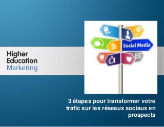 3 étapes pour transformer votre trafic sur les
réseaux sociaux en prospects

3 étapes pour transformer votre
trafic sur les réseaux sociaux en
prospects
Slide 1

 