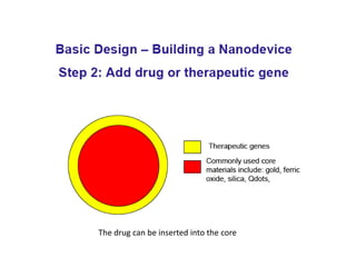 The drug can be inserted into the core

 
