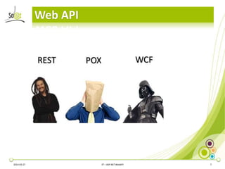 Web API
2014-03-27 3T – ASP.NET WebAPI 7
 