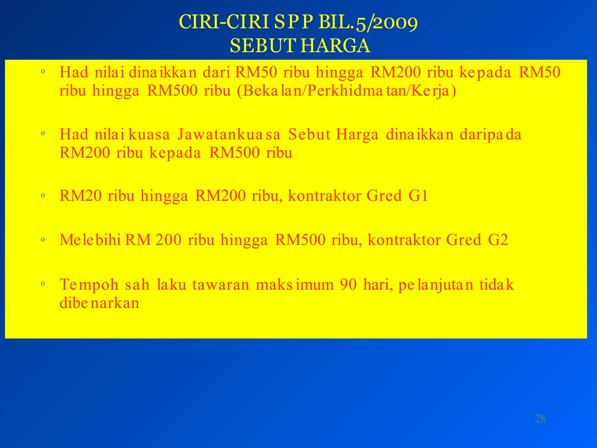 Slide Sebutharga tatacara kaedah sebutharga | PPTX