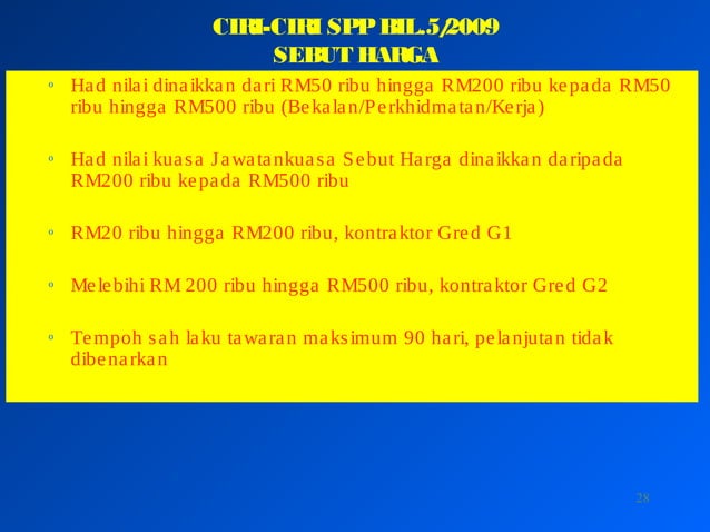 Sebut Tatacara Kaedah Sebut Harga | PPT